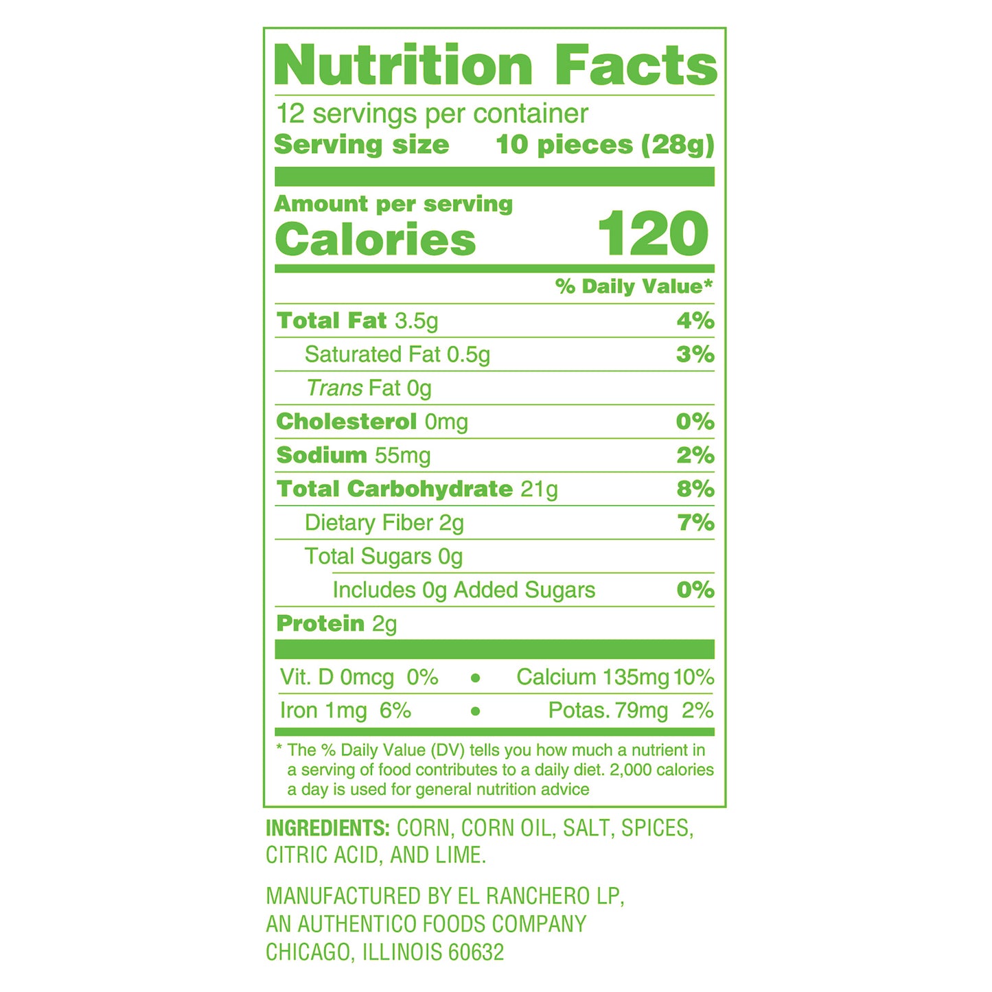 El Ranchava® CHILI LIME Tortilla Chips